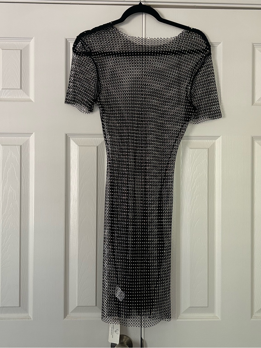 Black 🖤 Sheer Mesh Dress with Rhinestones